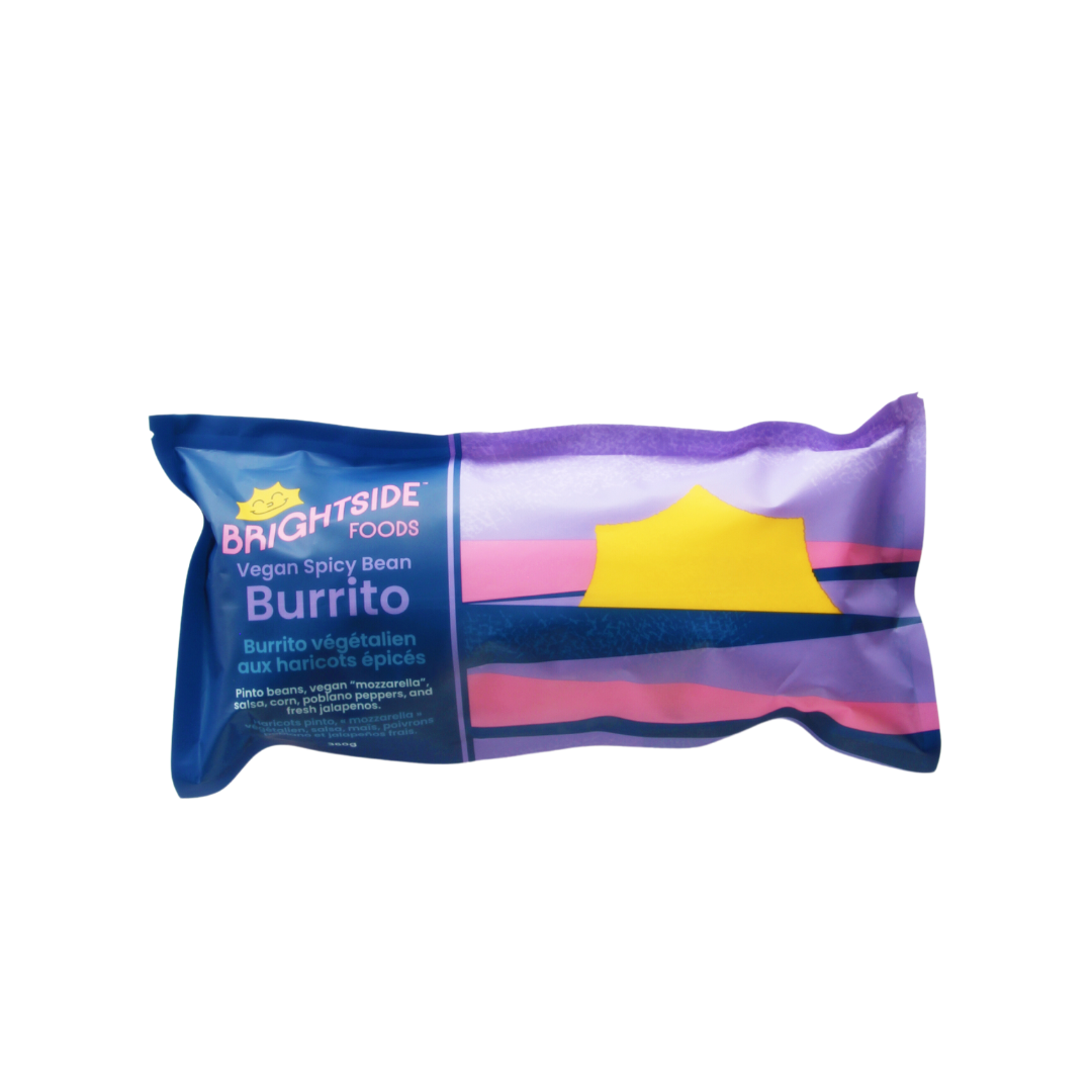 Vegan Spicy Bean & Cheese Burrito - Brightside Foods (360g) - BCause