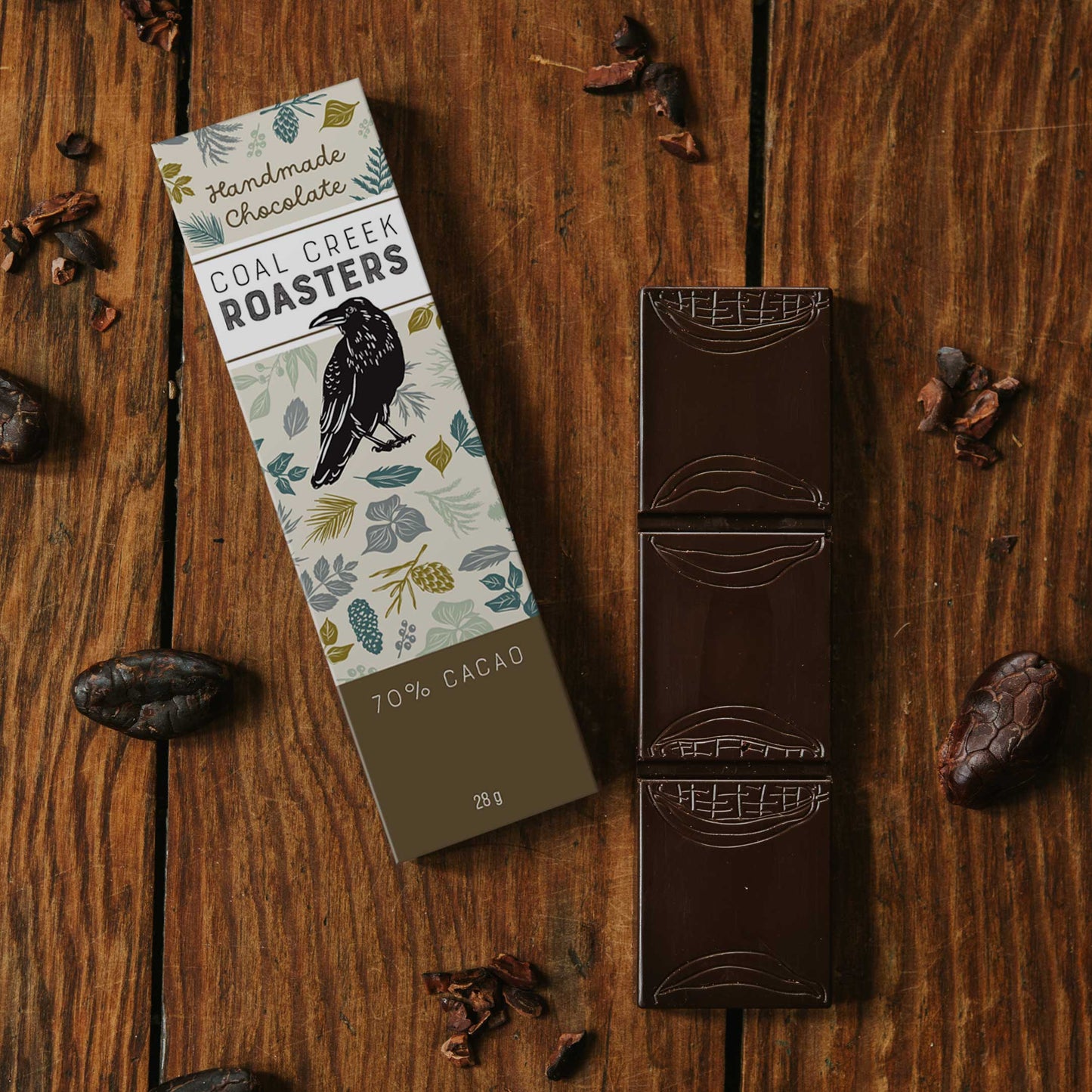 70% Dark Chocolate - Coal Creek Roasters (28g & 100g) - BCause