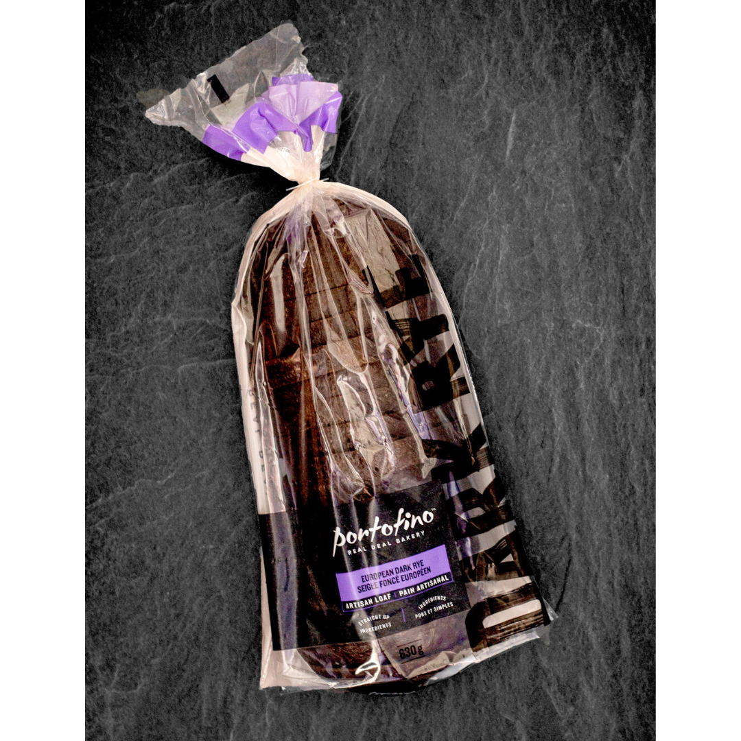 Dark Rye Artisan Loaf - Portofino Bakery (Frozen)(630g) - BCause