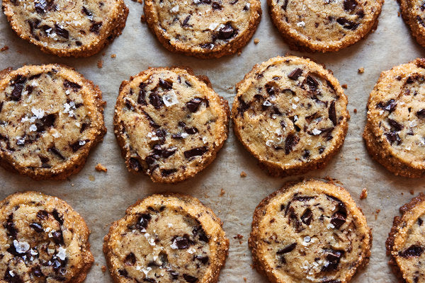 Salted Chocolate Chunk Shortbread Cookies