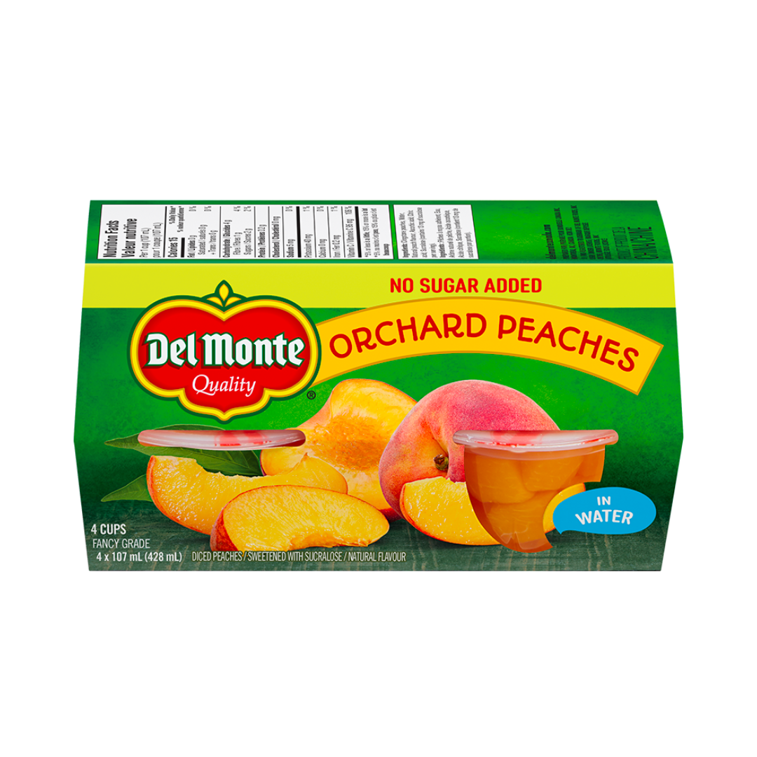 Del Monte Fruit Cups - Orchard Peach/Water (6/4x107 ml) - BCause
