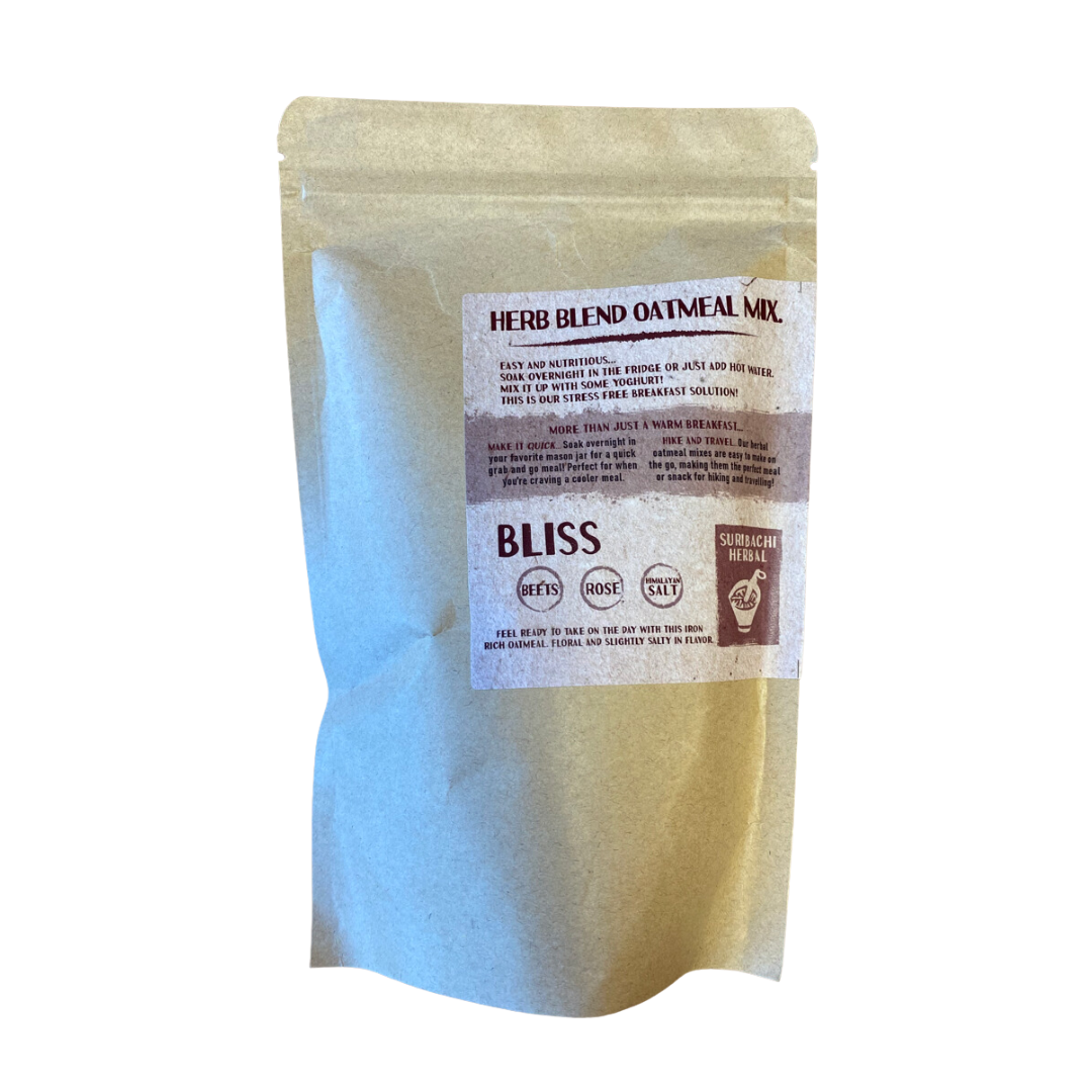 Salted Rose & Beets Powder (Herb Blend Oatmeal Mix) - Suribachi Herbal (300g) - BCause