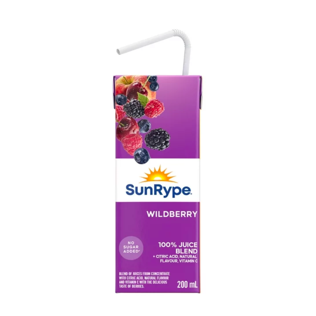 Sunrype 100% Wildberry Juiceboxes (8/5x200 ml) - BCause