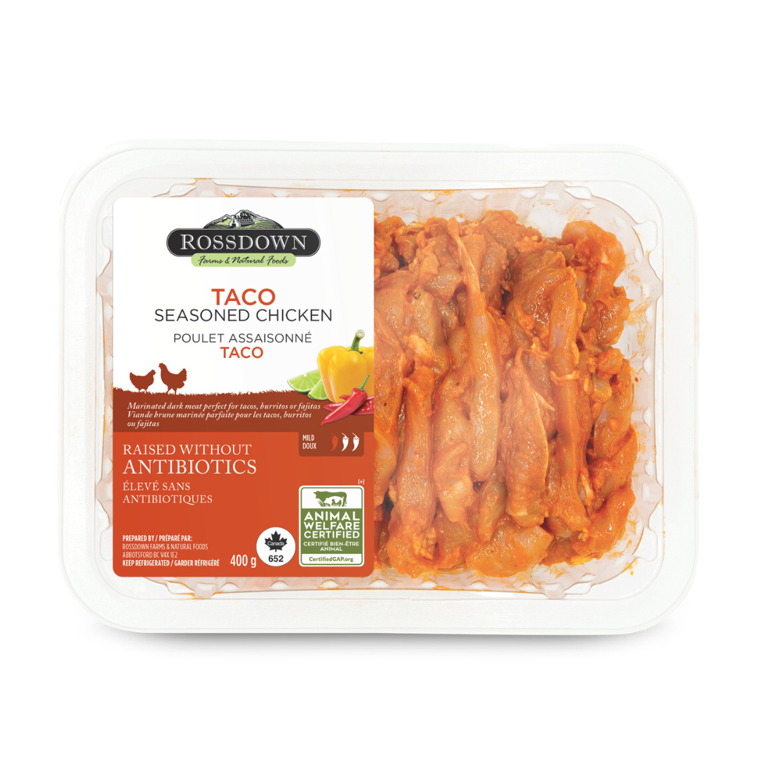 Taco Seasoned Chicken - Rossdown Farms (340g)