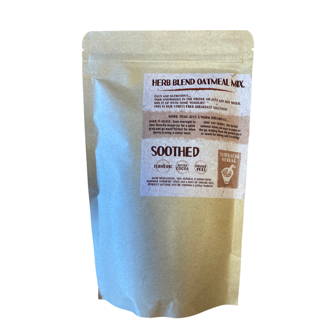 Turmeric Cocoa & Orange Peel (Herb Blend Oatmeal Mix) - Suribachi Herbal (300g) - BCause