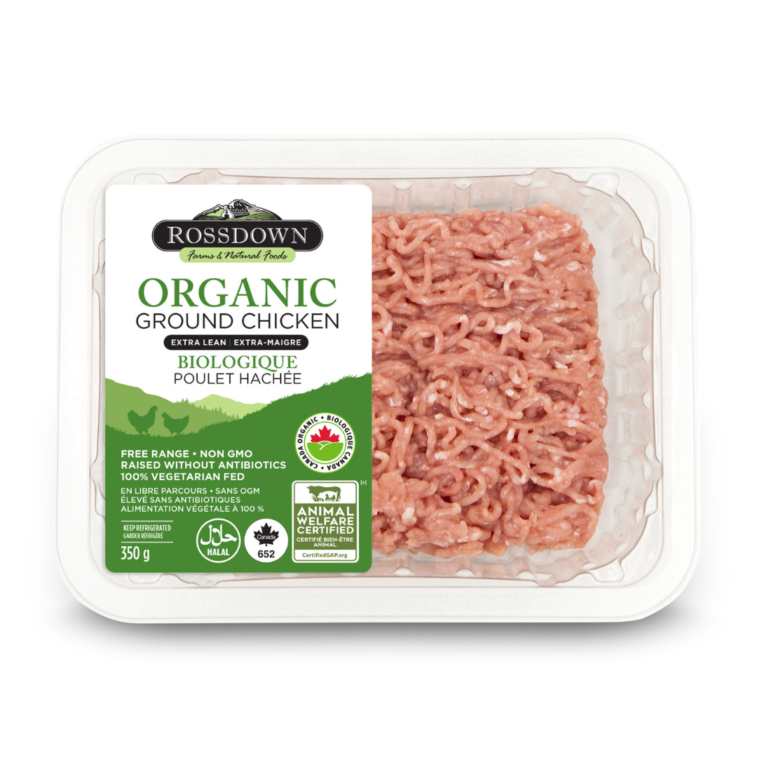 Extra Lean Organic Ground Chicken - Rossdown Farms (1lb)