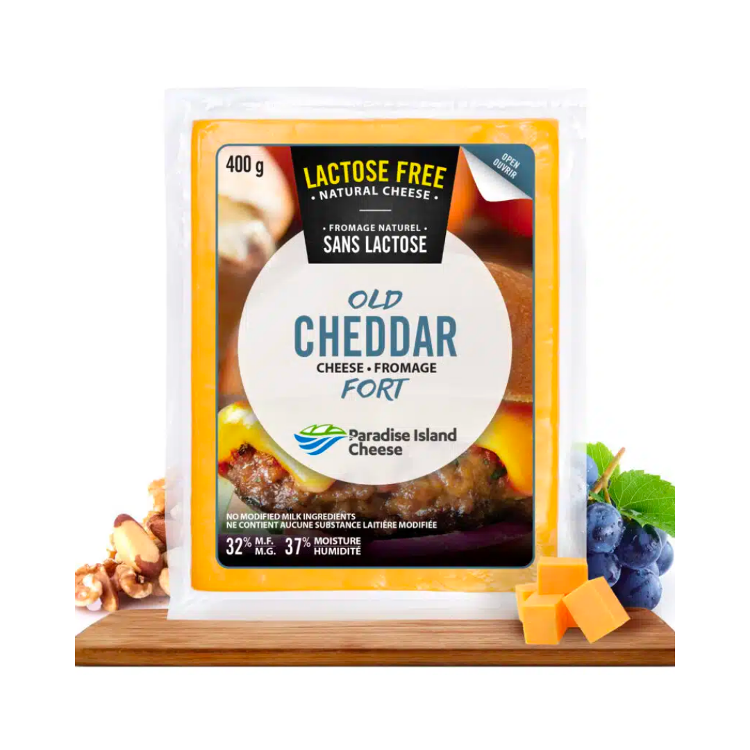 Paradise Island Lactose-Free Old Cheddar (12/400 g) - BCause