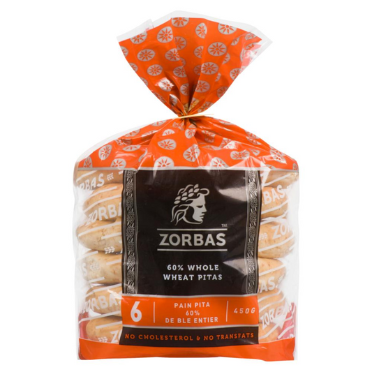 Whole Wheat Pita Bread - Zorba's (Wholesale)