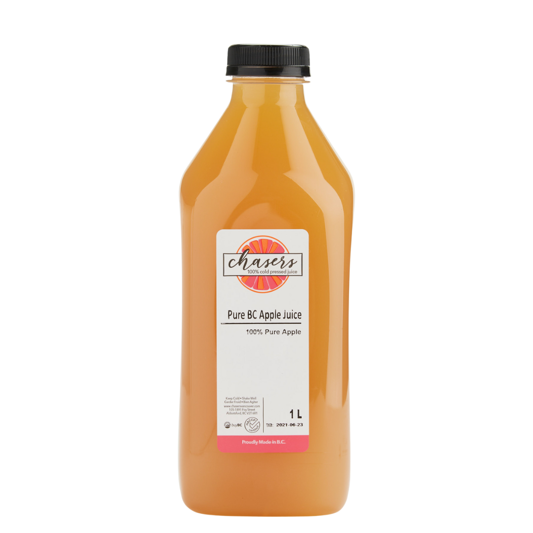 Cold-Pressed BC Apple Juice - Chaser's Fresh Juice (1L) - BCause