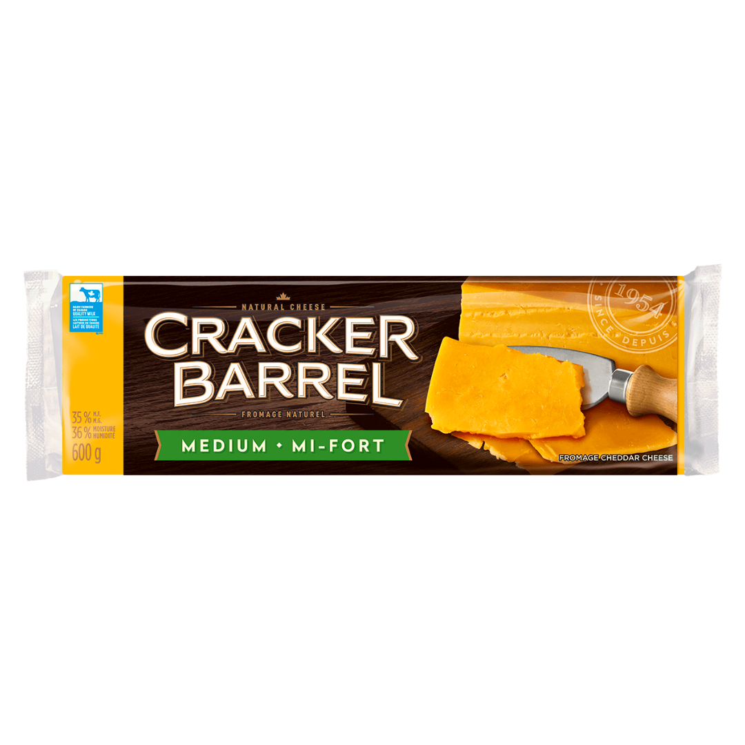 Kraft Cracker Barrel Medium Cheddar (16/600g) - BCause