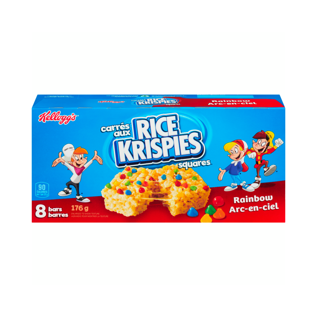 Kellogg Rainbow Rice Krispies Squares (12/176 g) - BCause