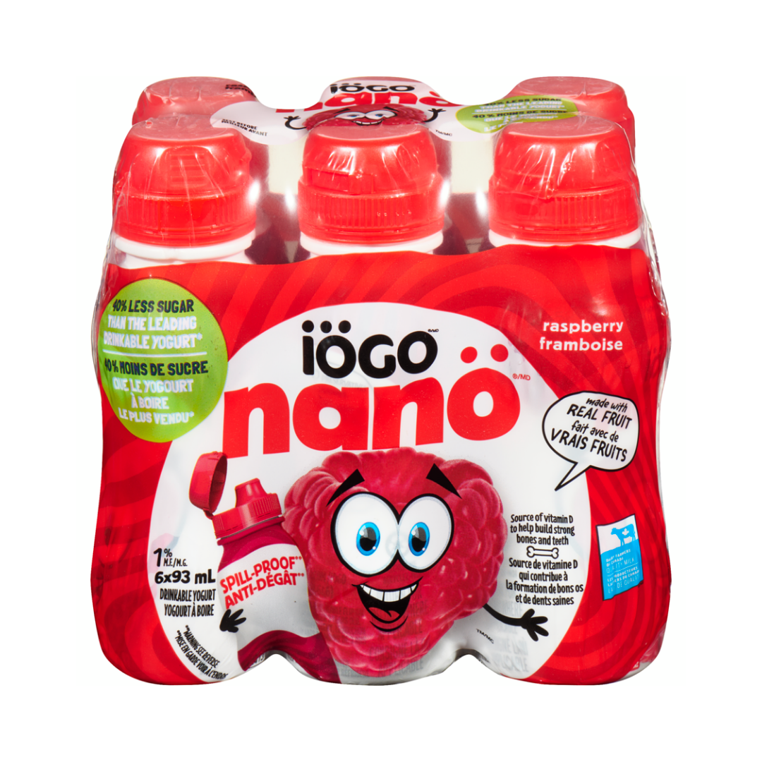 Iogo Nano Raspberry Drinkable Yogurt (4x6/93ml) - BCause