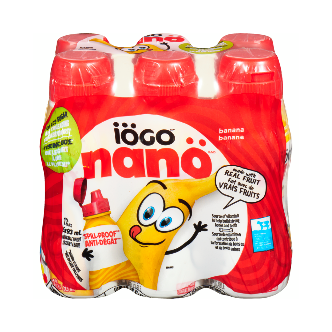 Iogo Nano Banana Drinkable Yogurt (4x6/93ml) - BCause