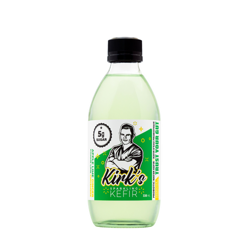 Apple Lime Ginger - Kirk's Sparkling Probiotic Soda (330ml) - BCause