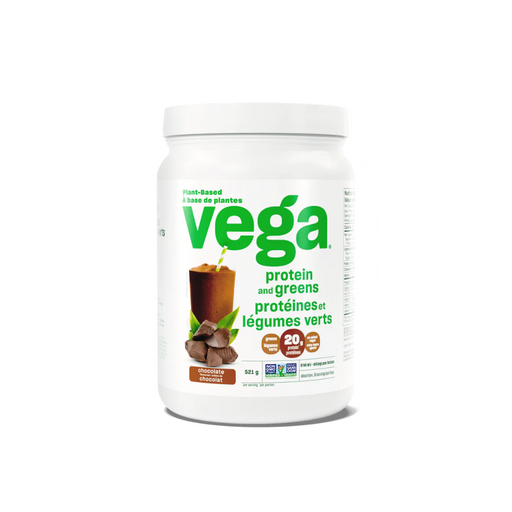 Chocolate Protein & Greens Plant-Based Protein Powder - Vega (521g) - BCause