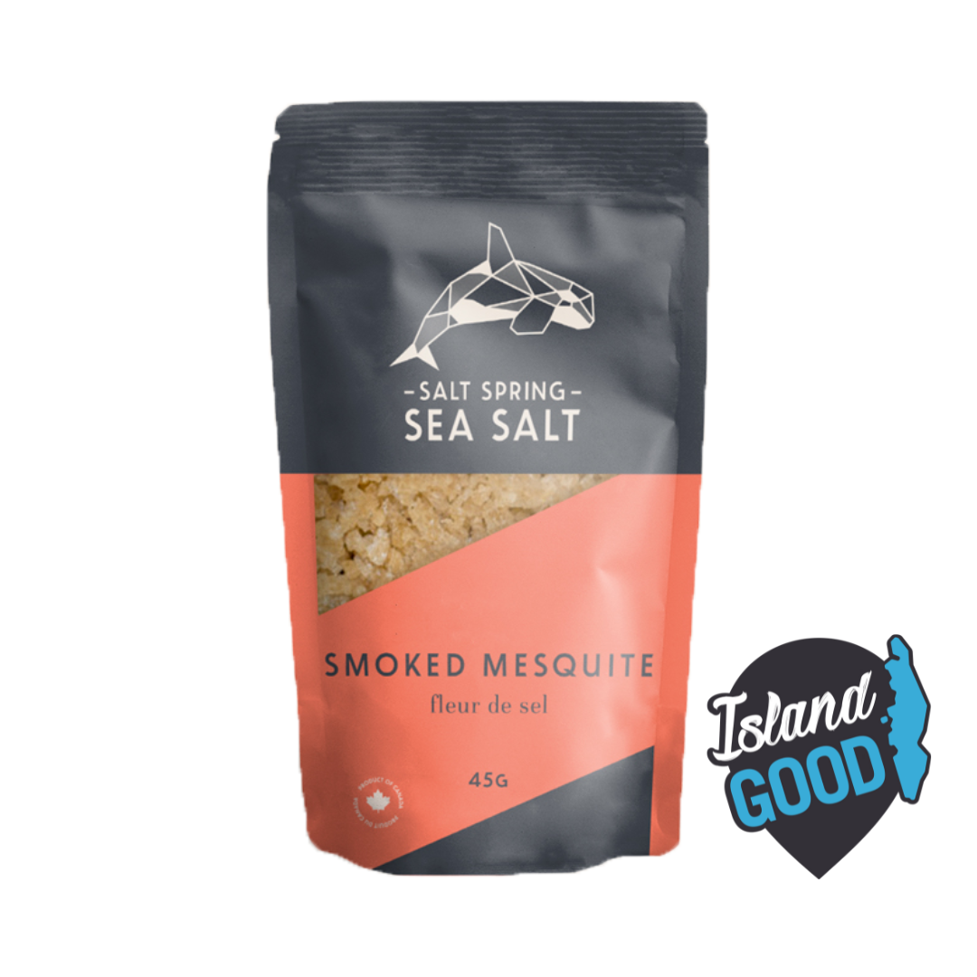Smoked Mesquite Fleur de Sel - Salt Spring Sea Salt (45g) - BCause