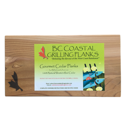 10" x 6"  Western Red Cedar Grilling Plank - BC Coastal Grilling (2 Pack) - BCause