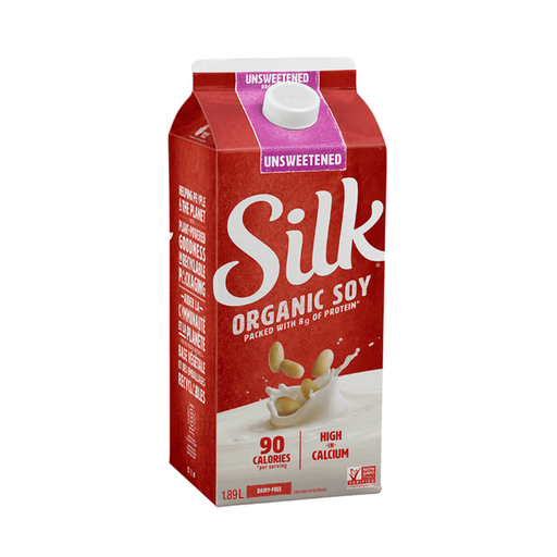 Organic Unsweetened Original Soy Milk - Silk (1.75L) - BCause