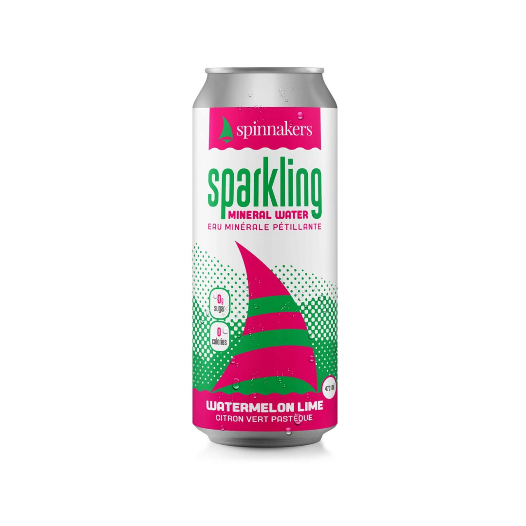 Watermelon Lime Sparkling Mineral Water - Spinnakers Soda Co. (4x473ml) - BCause