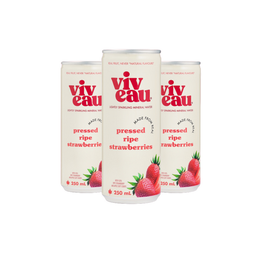 Ripe Strawberry Lightly Sparkling Mineral Water - Viveau (4x250ml) - BCause