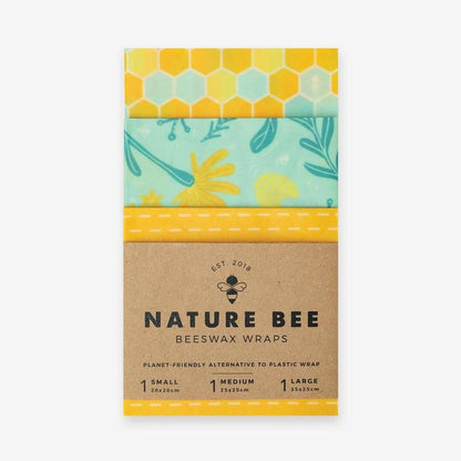 Beeswax Wraps Variety Set: Bee Lovers - Nature Bee (3pk) - BCause