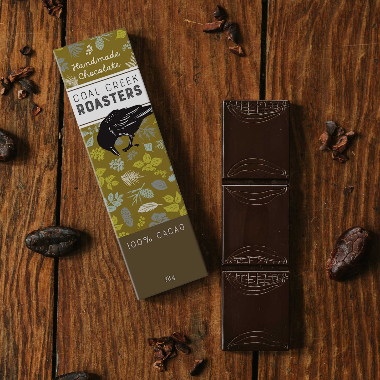100% Dark Chocolate - Coal Creek Roasters (28g & 100g) - BCause