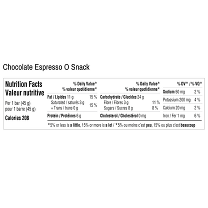 Chocolate Espresso OSnack Bar - Hornby Organic (45g) - BCause