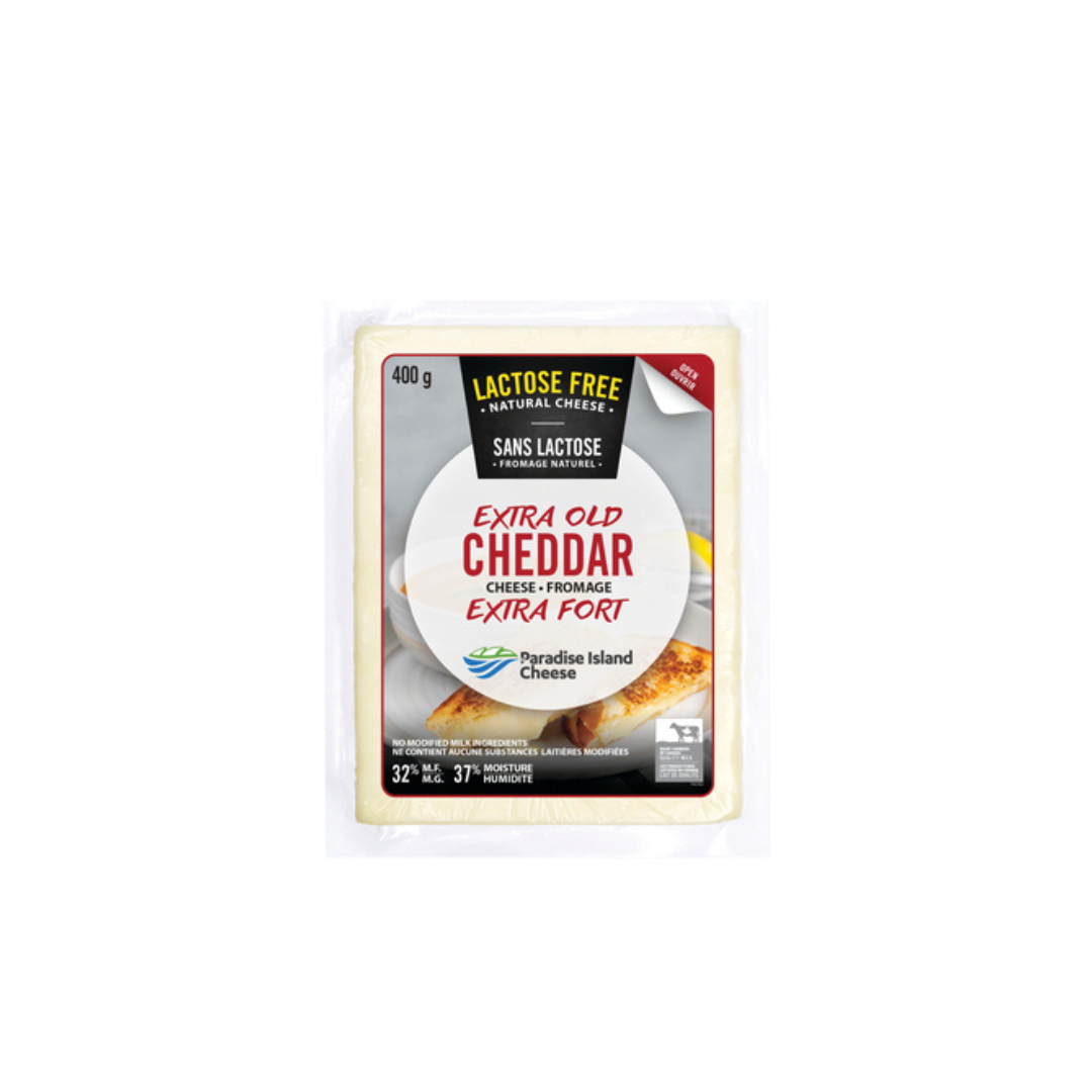 Lactose-Free Extra Old Cheddar - Paradise Island (400g) - BCause