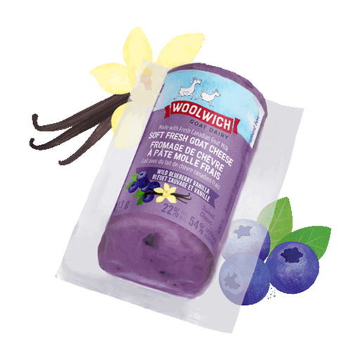 Wild Blueberry Vanilla Goat Cheese - Woolwich Goat Cheese (113g) - BCause