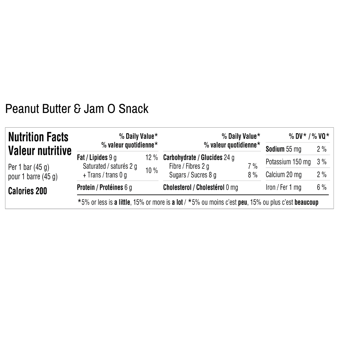 Peanut Butter Jam OSnack Bar - Hornby Organic (45g) - BCause