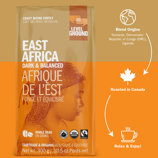 East Africa Craft Blend Whole Bean Coffee - Level Ground - (300g) - BCause