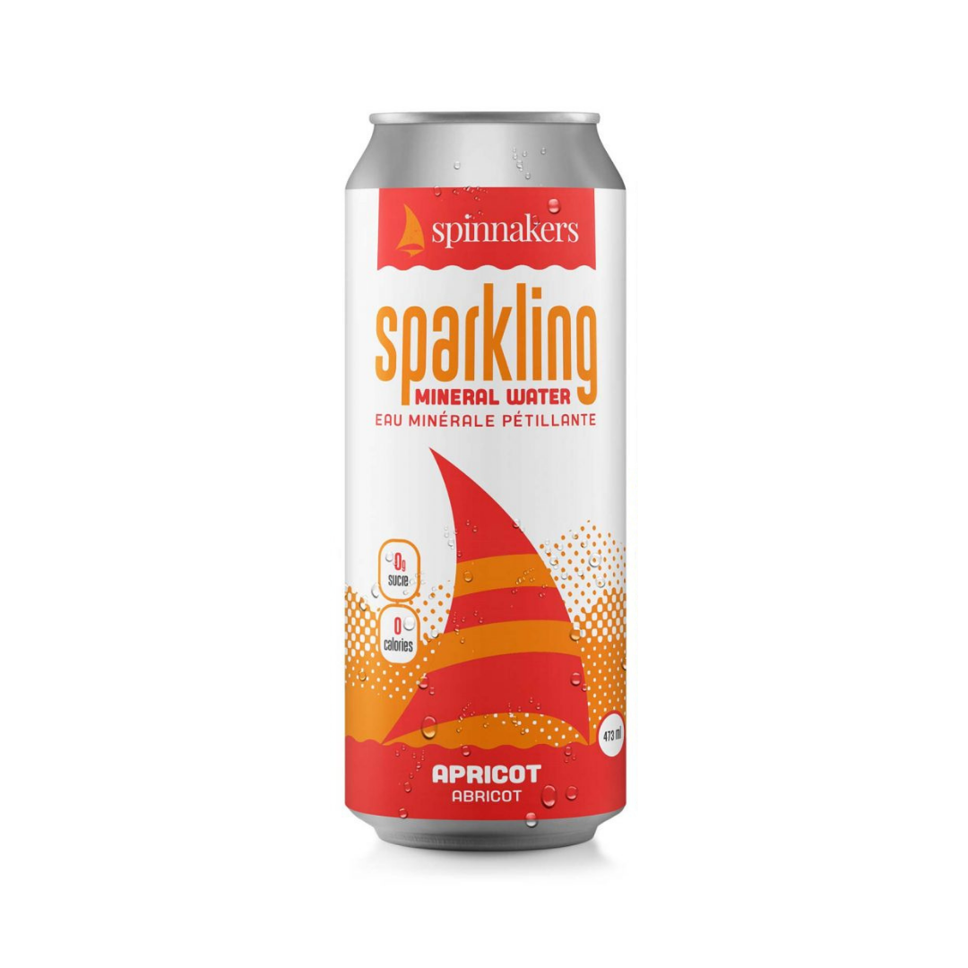 Apricot Sparkling Mineral Water - Spinnakers Soda Co. (4x473ml) - BCause