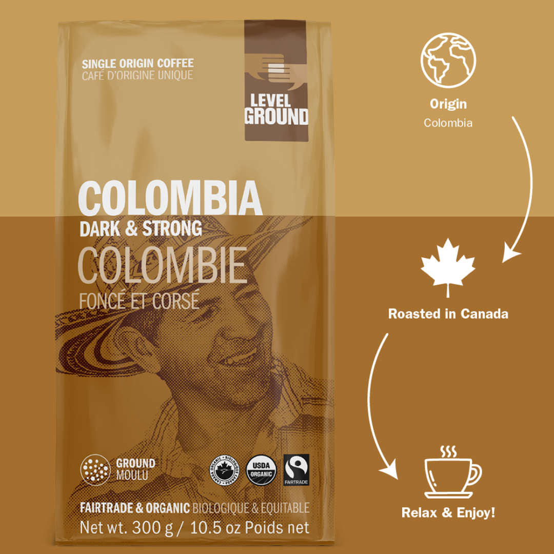 Colombia Single Origin Ground Coffee - Level Ground - (300g) - BCause
