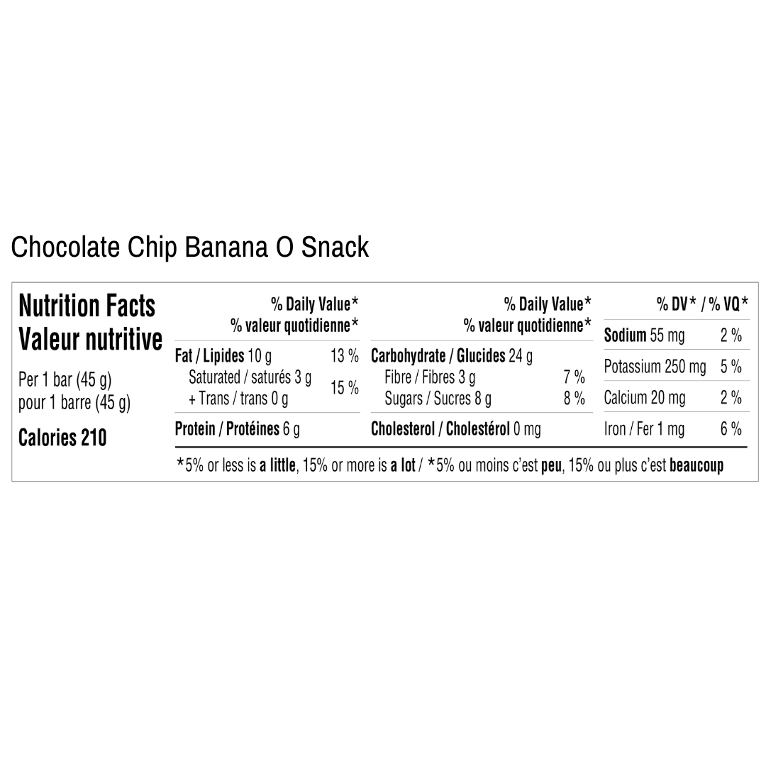 Chocolate Chip Banana OSnack Bar - Hornby Organic (45g) - BCause