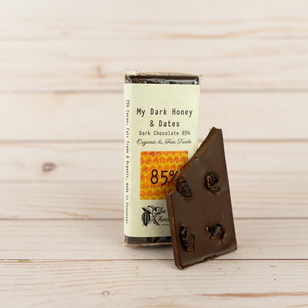Honey & Dates 85% Dark Chocolate - The Good Chocolatier (45g) - BCause