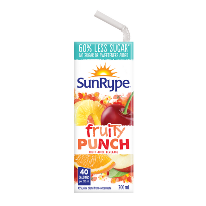 Fruity Punch Less Sugar - SunRype (5x200ml) - BCause