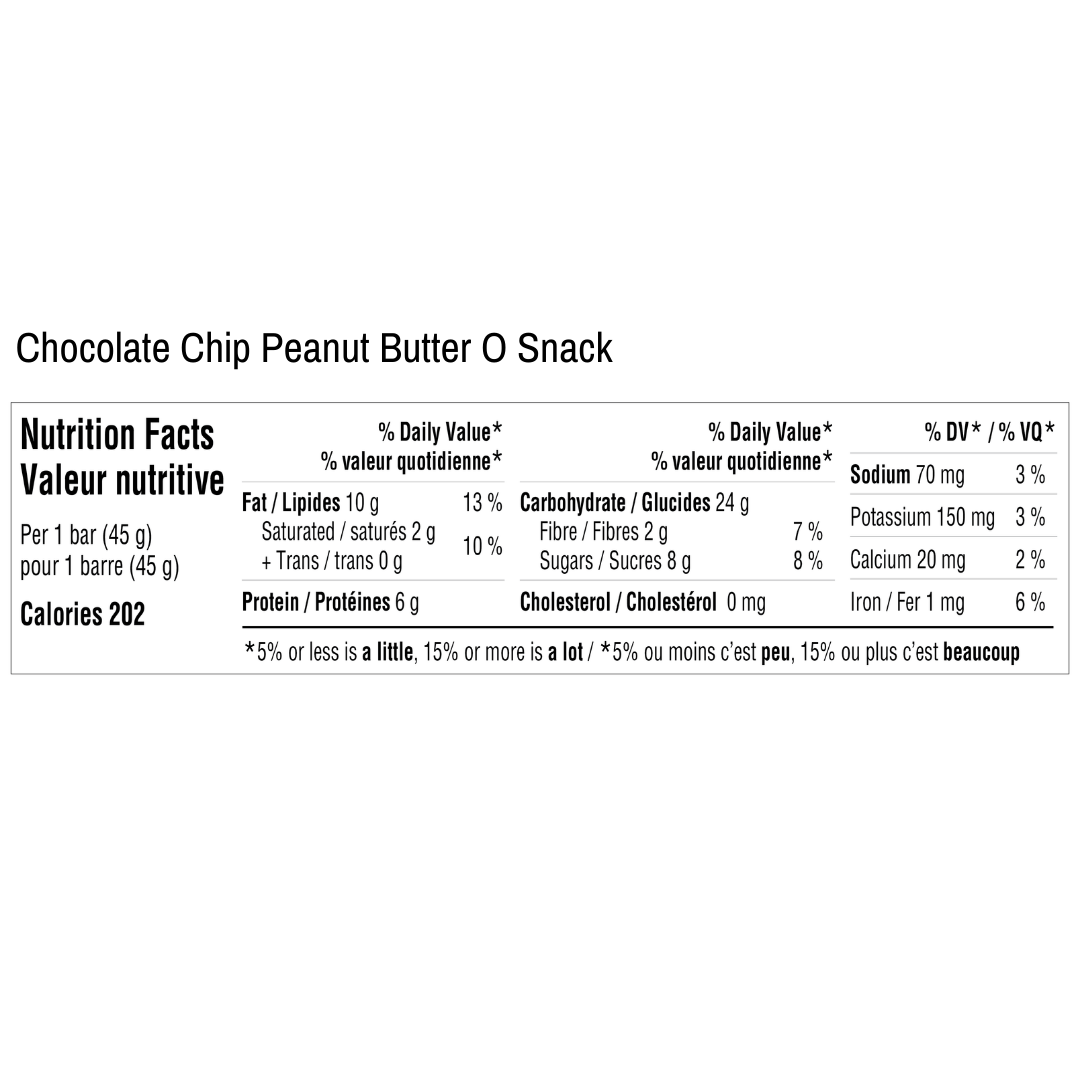 Chocolate Chip Peanut Butter OSnack Bar - Hornby Organic (45g) - BCause