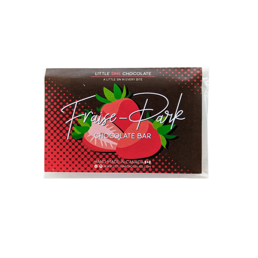 Fraise - Dark Chocolate Bar - Little Sins Chocolate (50g) - BCause