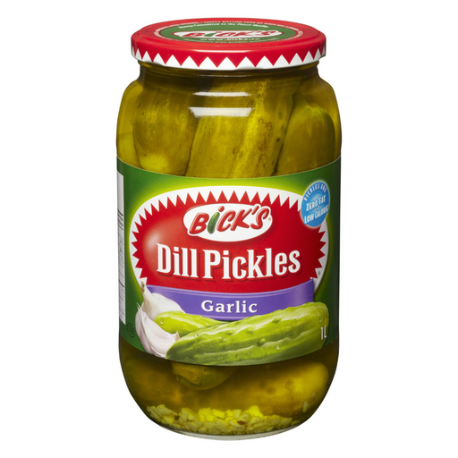 Whole Dill Pickles (Garlic) - Bicks (1L) - BCause