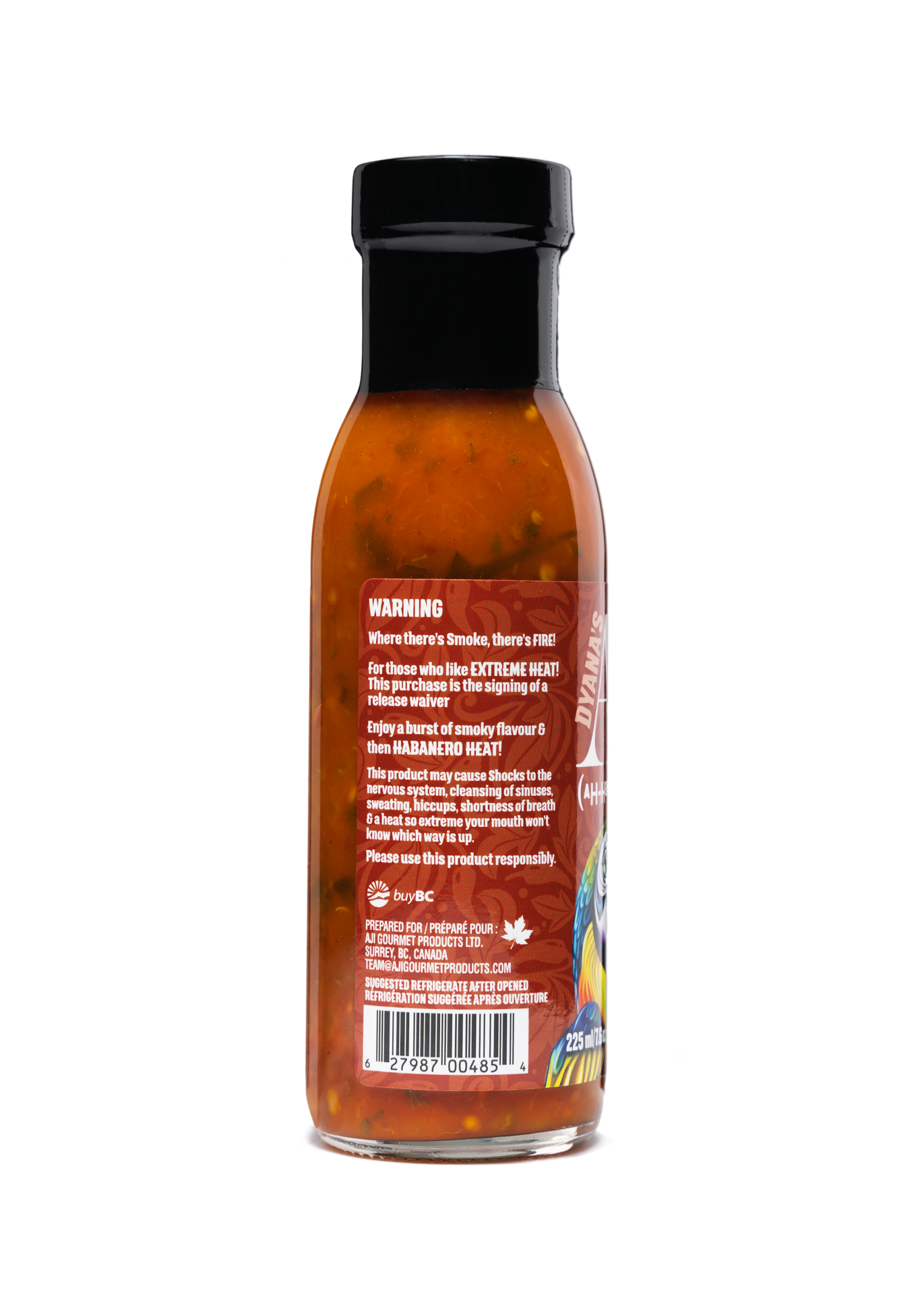 Smokin' Habanero Very Hot Sauce - Dyana's Aji (225ml) - BCause