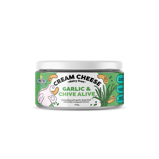 Garlic & Chive Alive (Dairy-Free Cheese Spread) - Living Tree Foods (170g) - BCause