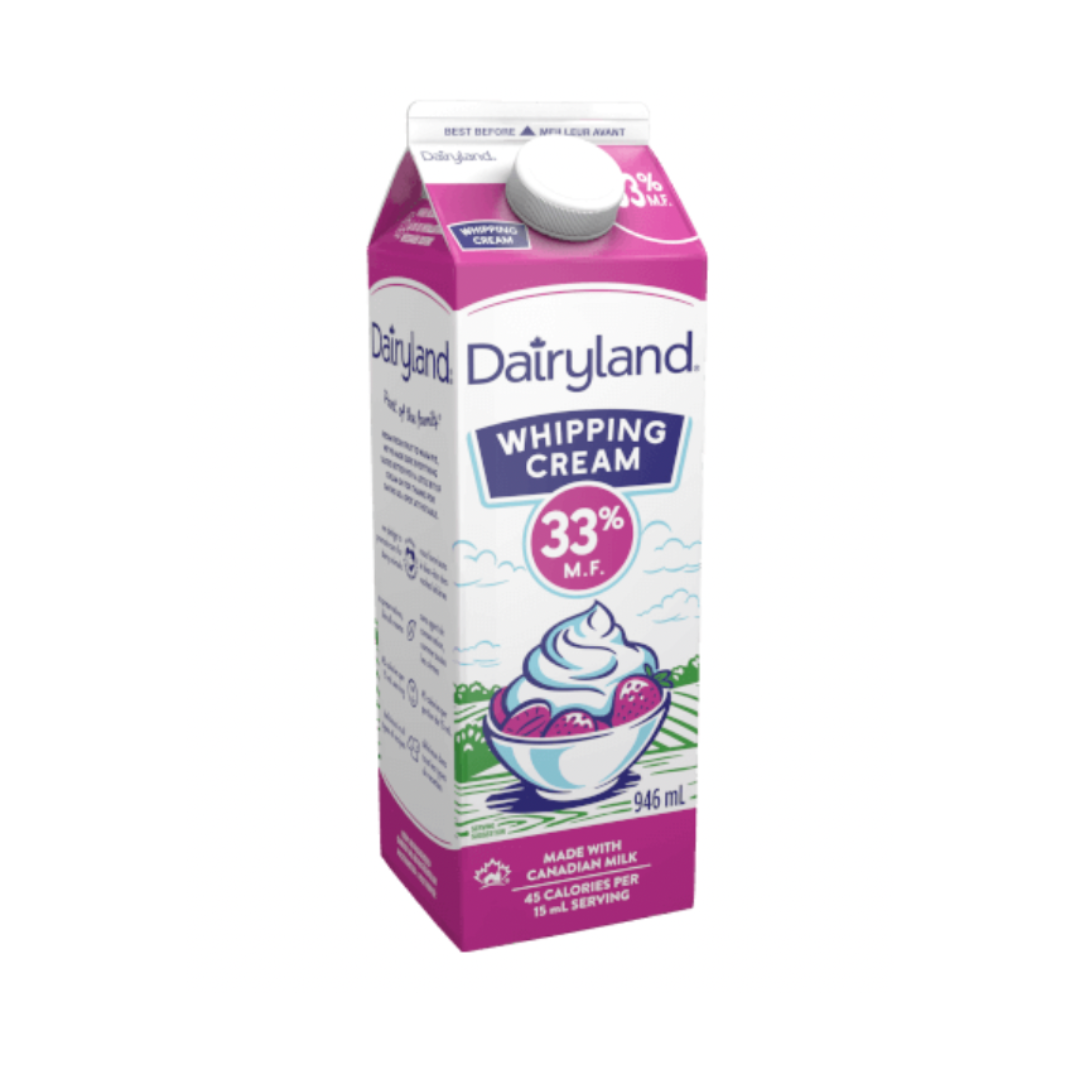Whipping Cream (33%) - Dairyland (946ml) - BCause