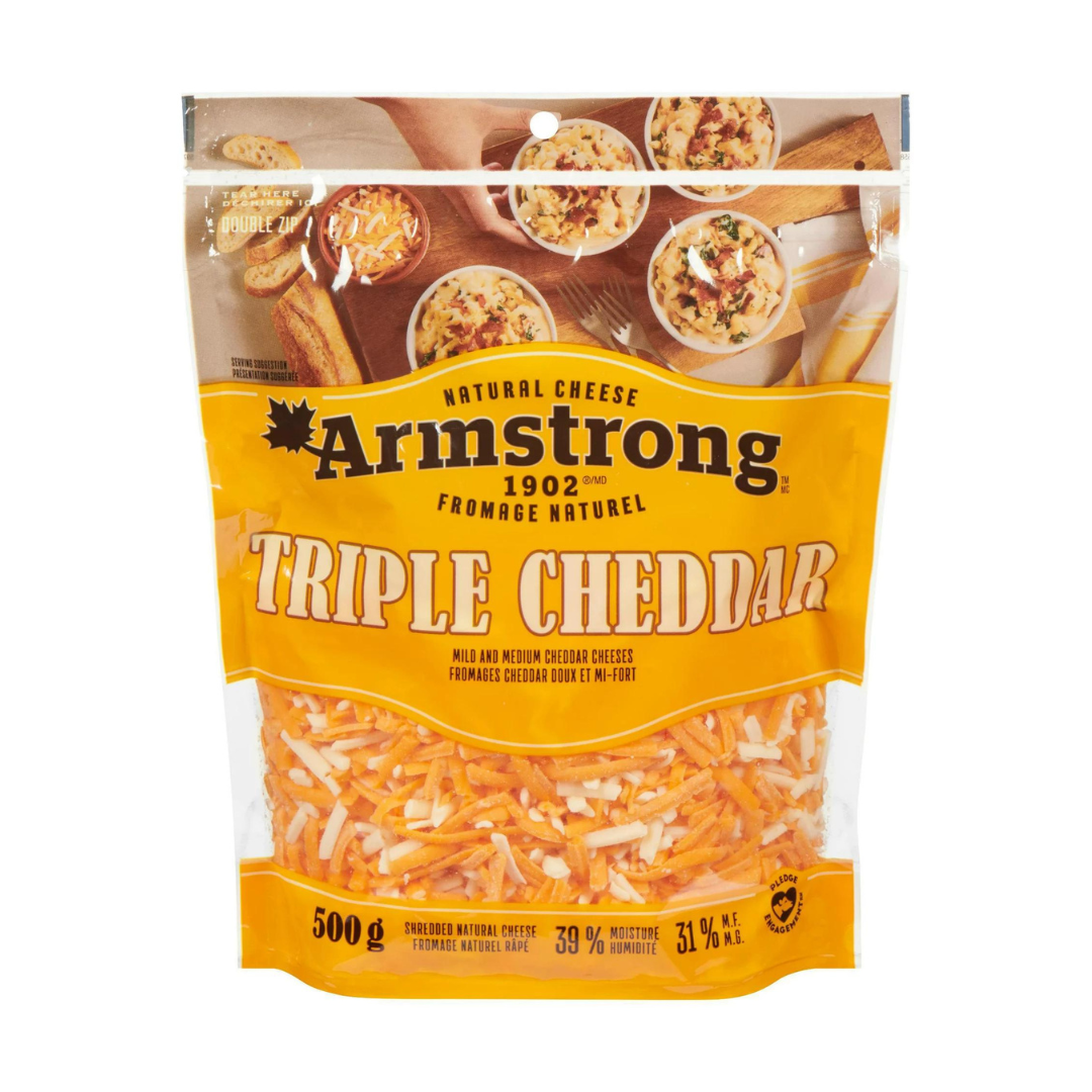 Triple Cheddar Shredded Cheese - Armstrong (500g) - BCause