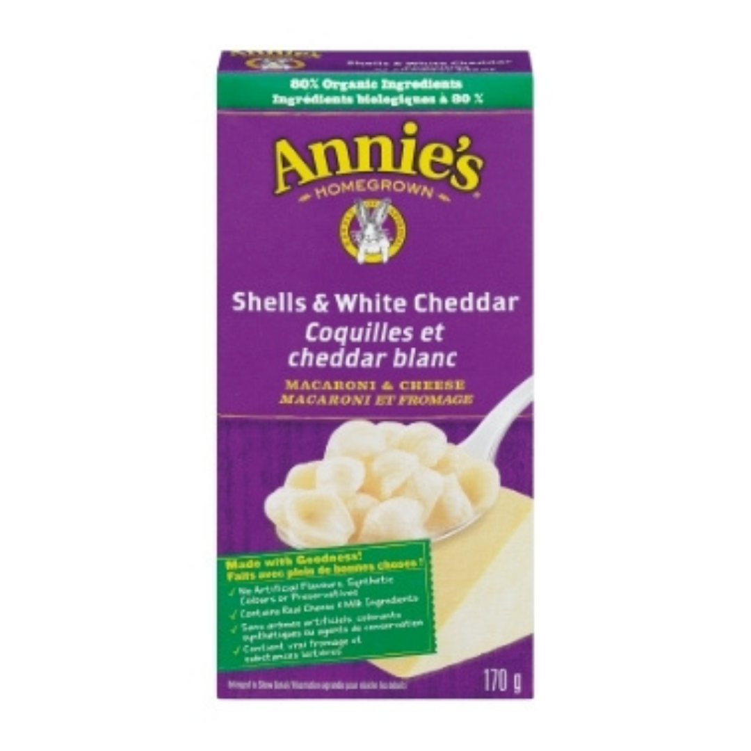 Organic Shells & White Cheddar - Annies Homegrown - BCause