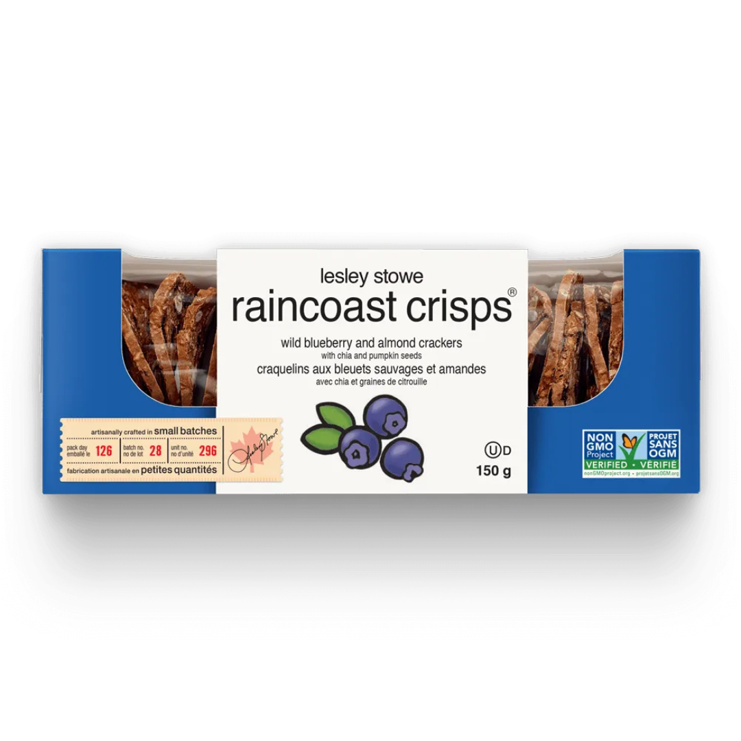 Wild Blueberry & Almond - Raincoast Crisps (150g) - BCause